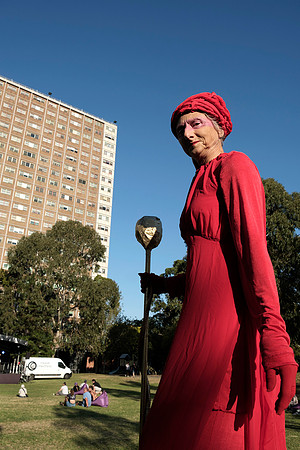 Lady in red