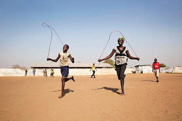 Rachel and Mary, Child friendly space, Uganda