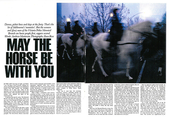 Sunday Herald Magazine Police Horses