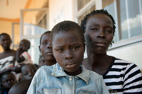 South Sudanese refugees on the Ugandan border