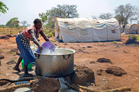 Cooking for 3,000 South Sudanese refugees