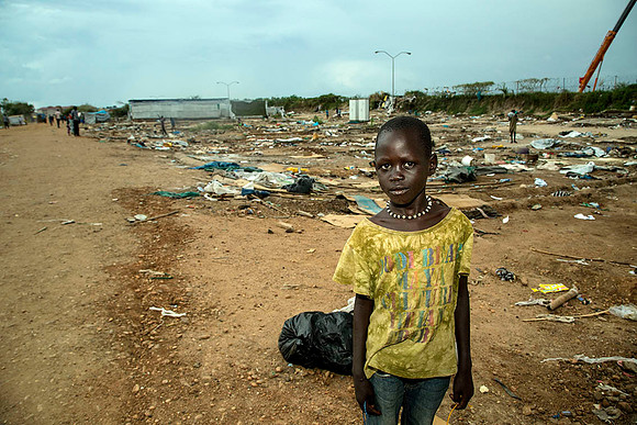 A child in Tom Ping Refugee camp, Juba, South Sudan