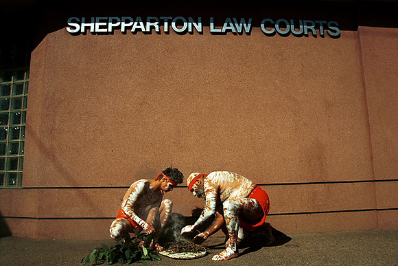 Sheppaton Koori Court smoking ceremony